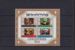 Briefmarken Bahamas Block Weihnachten 1974 Luxus Postfrisch Souvenir Sheet MNH - Bahama's (1973-...)