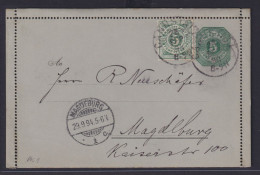 Altdeutschland Württemberg Ganzsache Privat Kartenbrief 5 Pfg Gürn + ZuF K1 Ab - Postwaardestukken