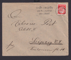 Postsache Deutsches Reich Drittes Reich Briefe SST Vergiß Nicht Strasse U. - Lettres & Documents