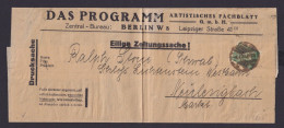 Deutsches Reich Lochung Perfin Auf Drucksachen Streifband Zeitungssache Berlin - Briefe U. Dokumente