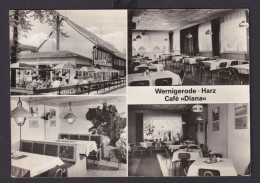 Ansichtskarte Wernigerode Harz Sachsen Anhalt Cafe Diana Außen Innenansichten N. - Autres & Non Classés