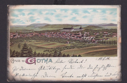 Ansichtskarte Gotha Thüringen Litho Totalansicht N. Helbra Sachsen Anhalt - Sonstige & Ohne Zuordnung