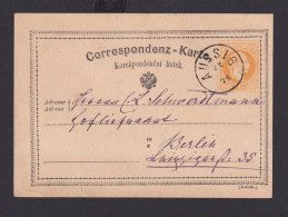 Österreich Ganzsache K1 Aussig Ústí Nad Labem Tschechien Böhmen 2 Kreuzer - Lettres & Documents