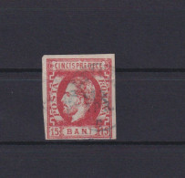 Rumänien Fürst Karl I. 30 15 Bani Rot Gestempelt Kat. 250,00 Ausgabe 1871 - Brieven En Documenten