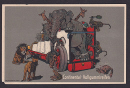 Ansichtskarte Reklame Continental Vollgummireifen Scherzkarte Humor - Advertising
