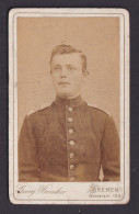 Original Fotoplatte Porträt Soldat Foto Georg Brinker Bremen - Ohne Zuordnung