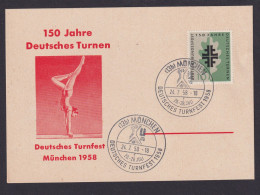 Bund Bundesrepublik München Gute Anlasskarte Sport 150 Jahre Deutsches Turnen - Briefe U. Dokumente