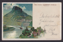 Litho Ansichtskarte Lilienstein Schandau Sachsen Sächsische Schweizab Königstein - Autres & Non Classés