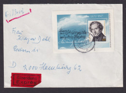 Briefmarken DDR Eilboten Brief EF Block 76 Mendelssohn Bartholdy Weimar Via - Lettres & Documents