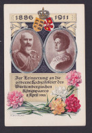 Deutsches Reich Privatganzsache Königspaar Württemberg Eningen N Tuttlingen 1911 - Other & Unclassified