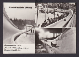 Ansichtskarte Oberhof Thüringen Sport Rodeln Rennschlittenbahn Eiskanal - Sonstige & Ohne Zuordnung