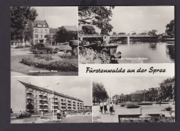 Ansichtskarte Fürstenwalde Spree Brandenburg Ottmar Geschke Platz Brücke Der - Andere & Zonder Classificatie