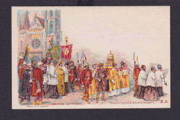 Ungarn Litho Ganzsache 5 Kreuzer Budapest Prozession Religion Glaube - Briefe U. Dokumente