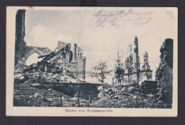 Ansichtskarte Rennenanville Frankreich Zerstörte Kirche Im 1. Weltkrieg Feldpost - Other & Unclassified