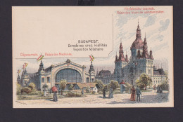 Ungarn Litho Ganzsache 2 Kreuzer Budapest Palais Des Machines - Covers & Documents