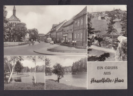 Ansichtskarte Hasselfelde Harz Sachsen Anhalt Markt Gondelteich Waldseebad - Autres & Non Classés