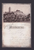 Litho Vorläufer Ansichtskarte Schönburg Sachsen Anhalt Burg Festung N. Saalfeld - Other & Unclassified