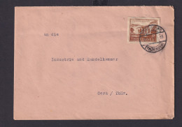 SBZ Thüringen Brief EF 115 Cy Brücken Wiederaufbau Ronneburg Nach Gera 31.3.1946 - Autres & Non Classés