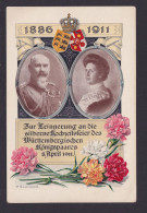 Deutsches Reich Privatganzsache Königspaar Württemberg Blumentag 1911 - Autres & Non Classés