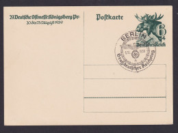 Königsberg Briefmarken Deutsches Reich Ganzsache Ostmesse Pferde Pferdesport - Lettres & Documents