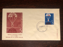 YUGOSLAVIA FDC COVER 1964 YEAR RED CROSS HEALTH MEDICINE STAMPS - FDC