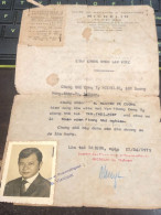 South Vietnam-PAPER(GIAY CHUNG NHAN LAM VIET )NAME-NGUYEN VE CUONG-YEAR 1975-1 Pcs Paper-very Rare - Historical Documents