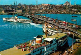73227506 Istanbul Constantinopel Galata Bruecke Neue Moschee Sueleymaniye Faehre - Turkije