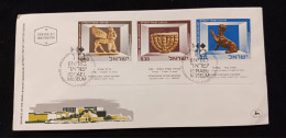 C) 1969, ISRAEL, FDC, JERUSALEM MUSEUM EXHIBITION, MULTIPLE CRAFT STAMPS. XF. - Sonstige & Ohne Zuordnung