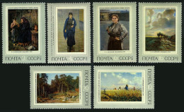 Russia 3896-3901,3902,MNH.Mi 3830-3835,Bl.70. History Of Russian Paintings,1971. - Neufs