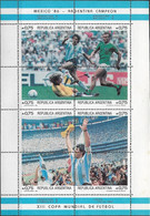 ARGENTINA - MINIATURE SHEET MEXICO'86 FIFA WORLD SOCCER CUP (ACTION CLOSE-UP AND MARADONA) 1986 - MNH - 1986 – Mexico