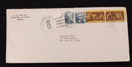 C) 1974, UNITED STATES, INTERNAL MAIL, ENVELOPE WITH MULTIPLE STAMPS. XF - Autres & Non Classés