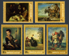 Russia 4001-4005, 4006, MNH. Mi 4036-4040, Bl.78. Paintings From Hermitage,1972. - Neufs