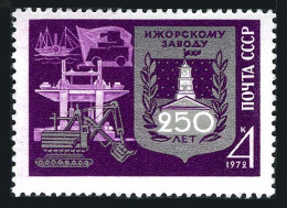 Russia 3965 2 Stamps, MNH. Izhory Factory, Founded By Peter The Great-250, 1972. - Neufs