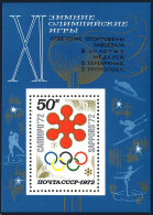 Russia 3961,MNH.Michel Bl.75. Olympics Sapporo-1972.Victories Of USSR Athletes. - Neufs