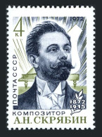 Russia 3938 Two Stamps, MNH. Michel 3973. Alexander Scriabin, Composer, 1972. - Neufs