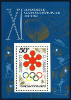 Russia 3949, MNH. Michel 3984 Bl.74. Olympics Sapporo-1972, Emblem. - Neufs