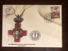 YUGOSLAVIA FDC COVER 1997 YEAR  RED CROSS HEALTH MEDICINE STAMPS - FDC