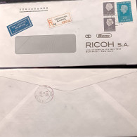 C) 1971, NETHERLANDS, AIR MAIL, ENVELOPE AND RETURN, FROM RICOH. SENT TO THE UNITED STATES MULTIPLE STAMPS. XF - Autres & Non Classés