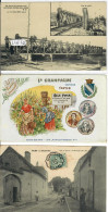 AUBE- LOT DE 6 CARTES- JAUCOURT- CHAMPAGNE- POLISY- MONTIERAMEY- SAINT-PHAL- BAR/AUBE - Other & Unclassified