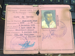 South Vietnam-PAPER ID (INDO-CHINA )NAME-PHAM VAN THINH-YEAR 1950-1 Pcs Paper-very Rare - Historical Documents