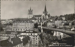 11660808 Lausanne VD Pont Bessieres Et La Cathedrale Lausanne - Autres & Non Classés