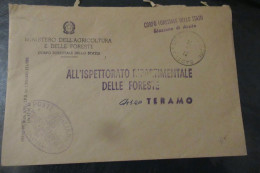 ITALIE Lettre Du Ministère De L 'Agriculture 1918 Par La Gare D'ARSITA Pour TERAMO - Storia Postale