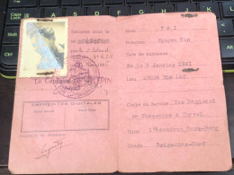 South Vietnam-PAPER ID (INDO-CHINA )NAME-NGUYEN VAN-YEAR 1956-1 Pcs Paper-very Rare - Historical Documents