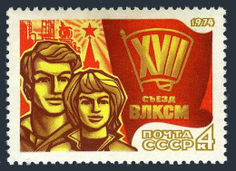 Russia 4185-4186 Blocks/4, MNH. Michel 4226-4227. KOMSOMOL, 50th Ann. 1974. - Nuovi