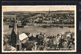 AK Flensburg, Blick Nach Jürgensby Mit Hafen Und Schiffen  - Flensburg