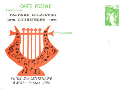 ENTIER SABINE REPIQUE CENTENAIRE FANFARE HILARITER DE COURPIERE 1978 - Bolli Commemorativi