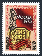 Russia 4322 Two Stamps, MNH. Mi 4355. SOCFILEX-1975, 30th Ann. Of WW II Victory. - Neufs