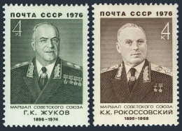 Russia 4487-4488, MNH. Marshals Of The USSR: Georgi Zhukov, K.Rokossovsky - Neufs