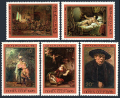 Russia 4511-4515, 4516, MNH. Michel 4551-4555, Bl.116. Rembrandt Painting, 1976. - Neufs