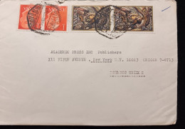 C) 1970, SPAIN, AIR MAIL, ENVELOPE SENT TO THE UNITED STATES, MULTIPLE STAMPS. XF - Autres & Non Classés